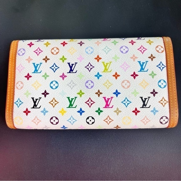 Louis Vuitton Murakami Multicolor Porte Trésor International Wallet w/chain - Picture 9 of 15